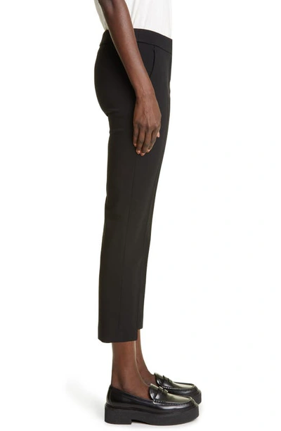 Akris Punto Ferry High-waist Straight-leg Cropped Jersey Pants In Black
