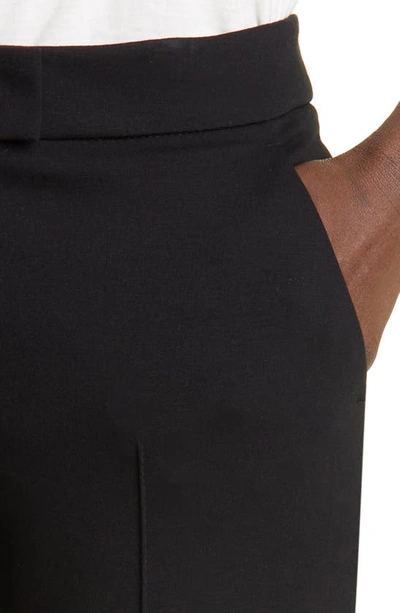 Akris Punto Ferry High-waist Straight-leg Cropped Jersey Pants In Black