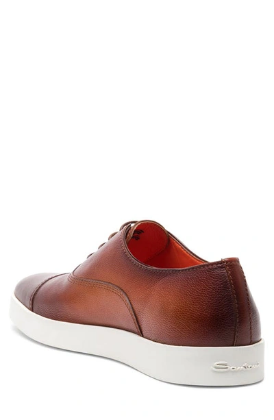 Santoni Behemoth Leather Sneaker In Brown