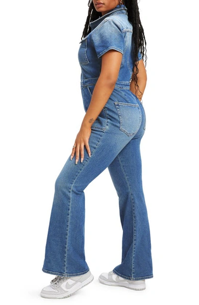 Shop Good American Fit For Success Bootcut Jumpsuit In Blue274