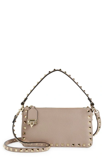 Valentino Garavani Rockstud Small Leather Shoulder Bag In Pink | ModeSens