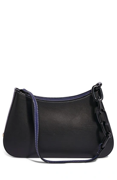 Shop House Of Want Newbie Vegan Leather Shoulder Bag In Midnight