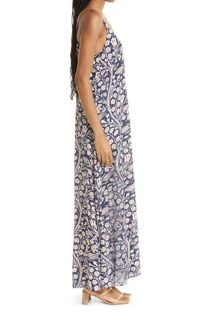 Shop Ted Baker Lucyle Contrast Panel Maxi Dress In Dark Navy