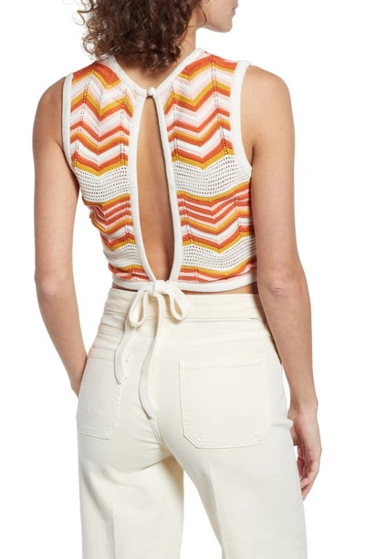 Shop Mother The Open Back Crop Sweater Tank In At The Cabana