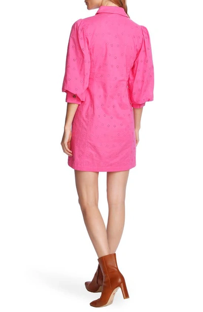 Shop Court & Rowe Eyelet Shirtdress In Vineyard Pink