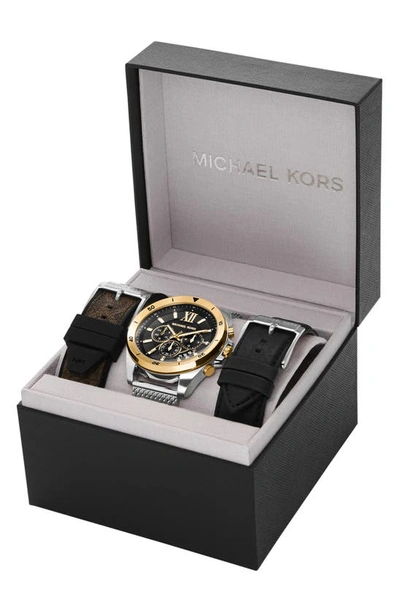 Shop Michael Kors Brecken Chronograph Watch & Strap Set, 45mm In Multi
