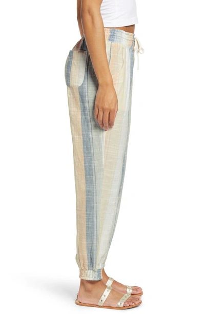 Shop Rip Curl Classic Surf Stripe Cotton Pants In Light Blue