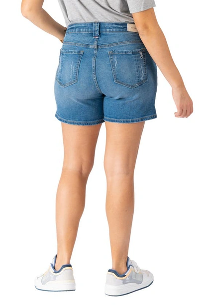 Slink Jeans Side Vent Denim Shorts In Gia