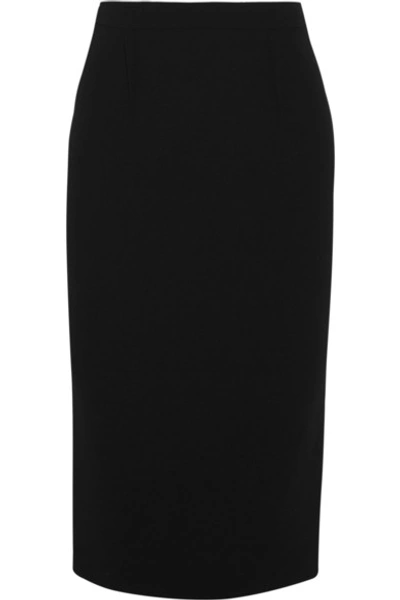 Shop Roland Mouret Arreton Wool-crepe Pencil Skirt