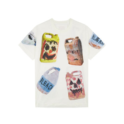 Shop Givenchy X Josh Smith White Printed Cotton T-shirt In Multicoloured
