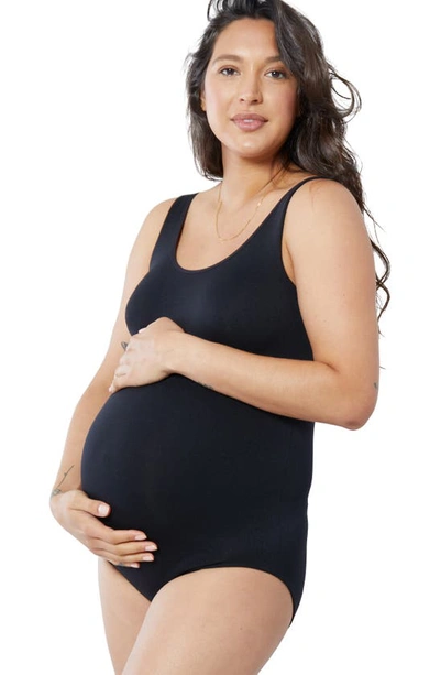 Ingrid And Isabel Cooling Maternity Bodysuit In Black