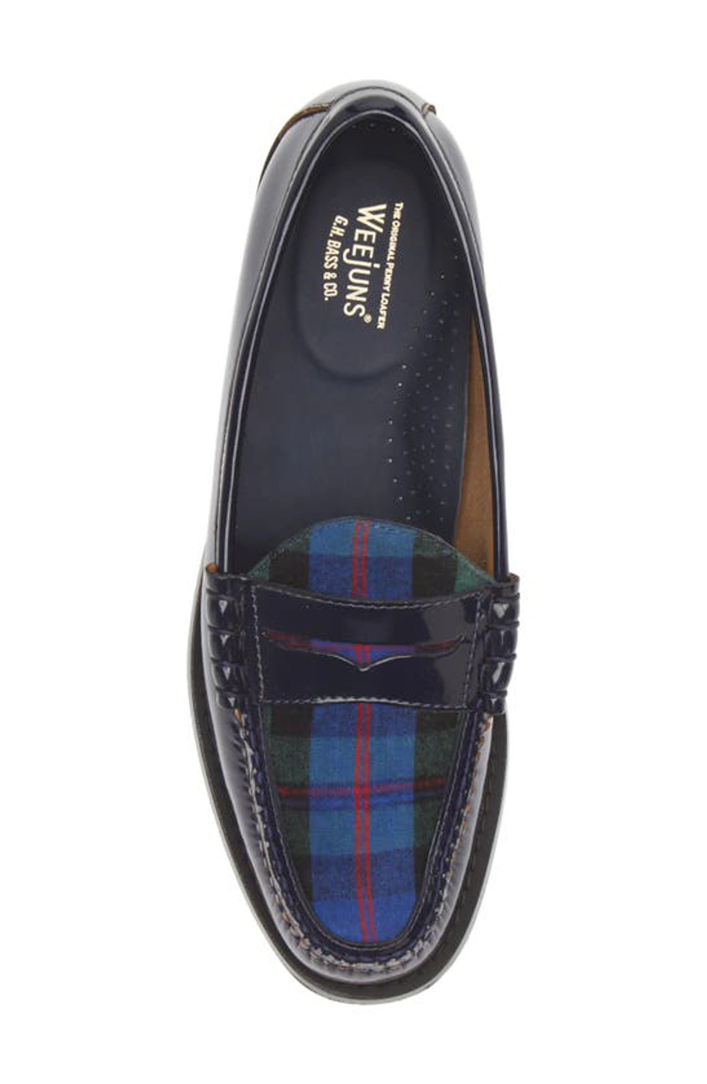 G.h. Bass Originals Larson Plaid Weejuns Loafer In Navy ModeSens