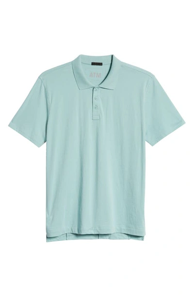 Shop Atm Anthony Thomas Melillo Jersey Cotton Polo Shirt In Iceberg