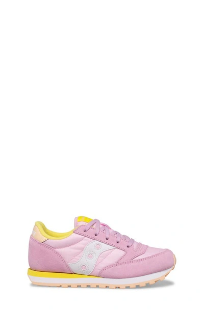 Saucony Jazz Original Sneaker In Pink/ Yellow/ Peach
