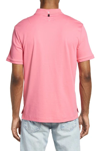 Shop Rag & Bone Interlock Slim Fit Performance Polo In Pink