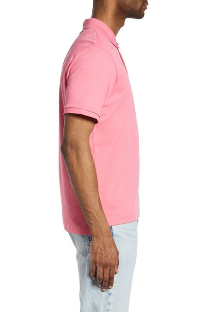 Rag & Bone Interlock Slim Fit Performance Polo In Pink