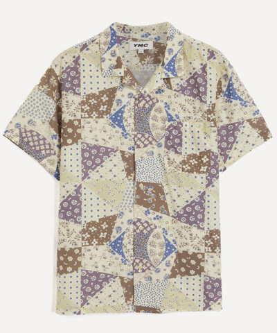 Ymc You Must Create Multicolor Malick Patchwork Print Shirt In Multi