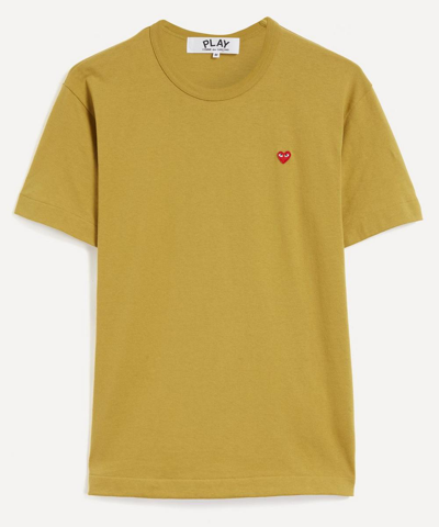 Shop Comme Des Garçons Play Knitted T-shirt In Olive