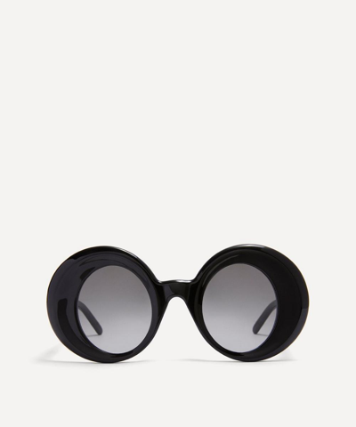 Shop Loewe Women's Oversized Round Acetate Sunglasses In Black