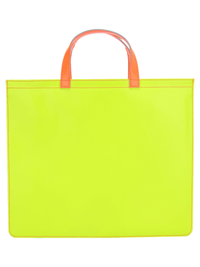 Shop Comme Des Garçons Super Fluo Tote Bag In Pink Yellow