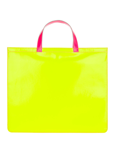 Shop Comme Des Garçons Super Fluo Tote Bag In Yellow Orange
