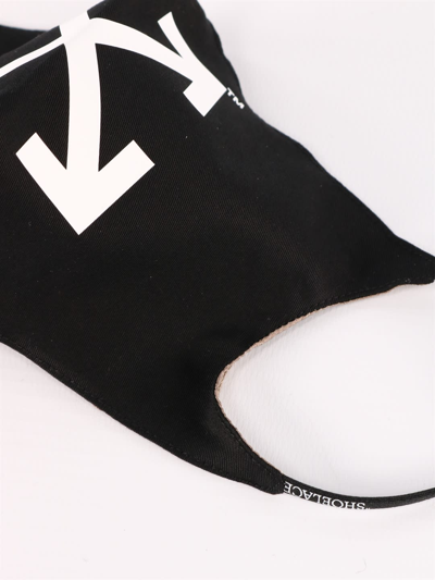 Shop Off-white Arrow Simple Mask In Nero/bianco
