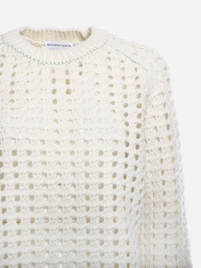 Shop Bottega Veneta Wool Sweater With Perforated Details