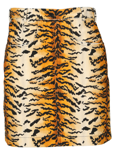 Shop Philosophy Di Lorenzo Serafini Tiger Velvet Mini Skirt