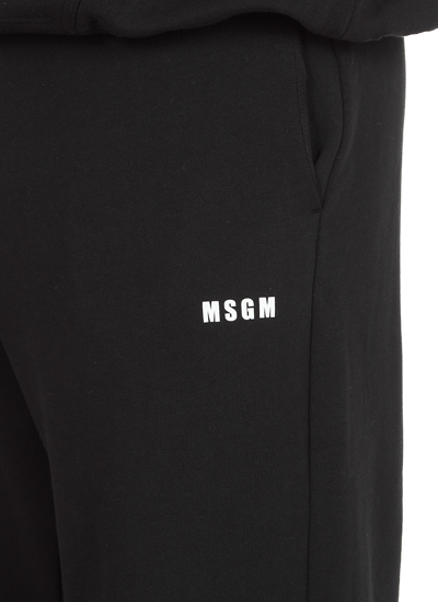 Shop Msgm Logo Trackpant In Nero