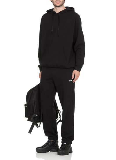 Msgm Logo Trackpant In Nero