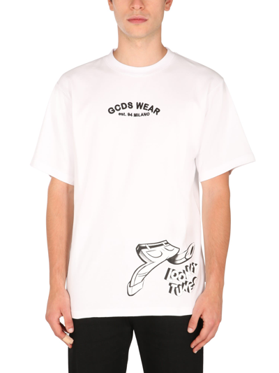 Shop Gcds Looney Tunes Print T-shirt In White