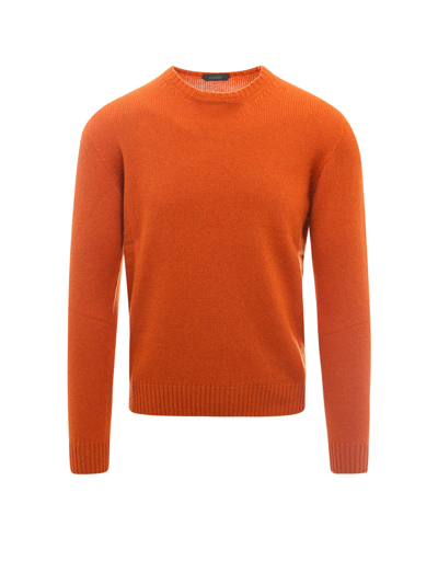 Shop Zanone Sweatshirt  In Orange