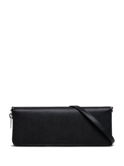 Shop Balenciaga Rectangular Black Leather Crossbody Bag In Nero