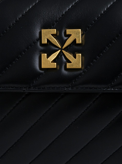 Shop Off-white Jackhammer 24 Quilted Leather Crossbody Bag In Nero
