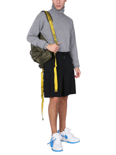 Off-white Basic Knit Turtleneck Sweater In Grigio