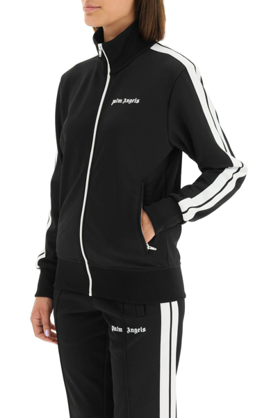 Shop Palm Angels Track Sweatshirt In Nero/bianco