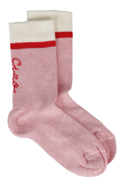 Shop Giada Benincasa Socks In Bianco+rosa