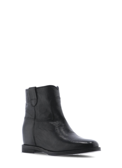 Shop Julie Dee Leather Boot In Black