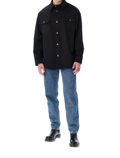 Shop Fourtwofour On Fairfax L/s Shirt In Black