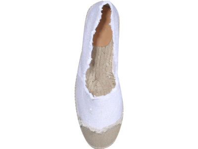 Castaã±er Kampala Glittered Linen Espadrilles In Bianco