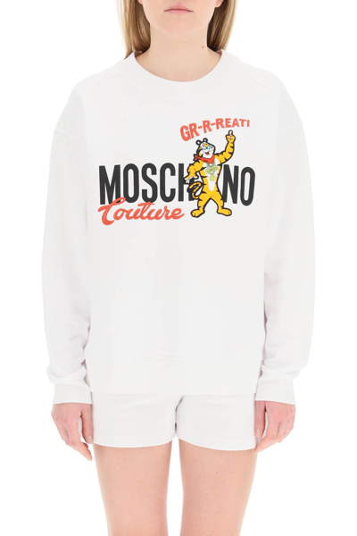Shop Moschino Kelloggs Sweatshirt In White