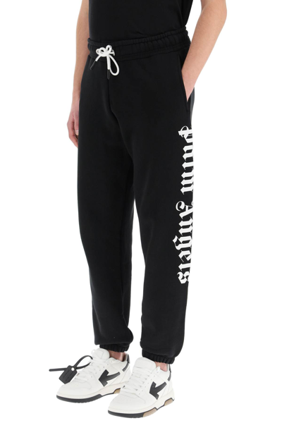Shop Palm Angels Logo Sweatpants In Black