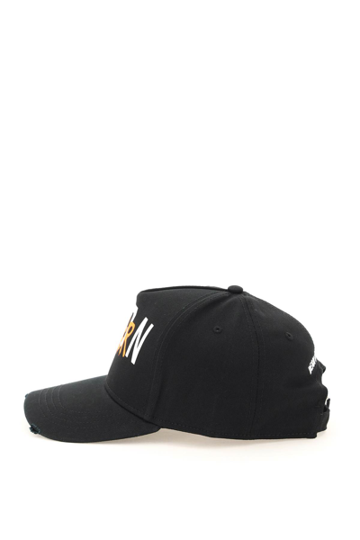 Shop Dsquared2 Icon Forever Baseball Cap In Nero Multicolor