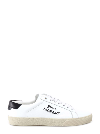 SAINT LAURENT COURT CLASSIC SL/06 EMBROIDERED SNEAKERS 
