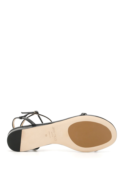 Shop Jimmy Choo Alodie Flat Sandals In Nero