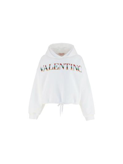 Shop Valentino Sweatshirt In Bianco