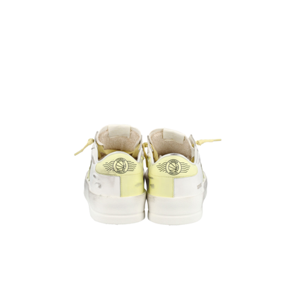 Shop Golden Goose Man White/ Light Yellow Stardan Sneakers In White Yellow