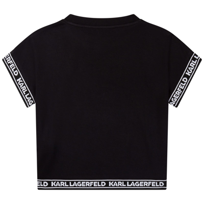 Shop Karl Lagerfeld T-shirt With Print In Nera