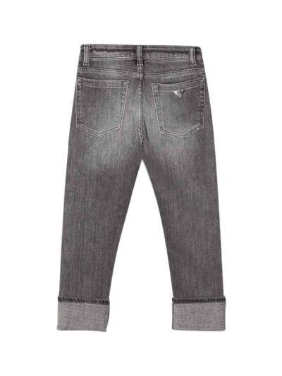 Shop Emporio Armani Grey Denim Jeans