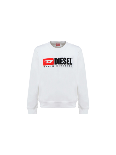Shop Diesel S-ginn Sweatshirt In White